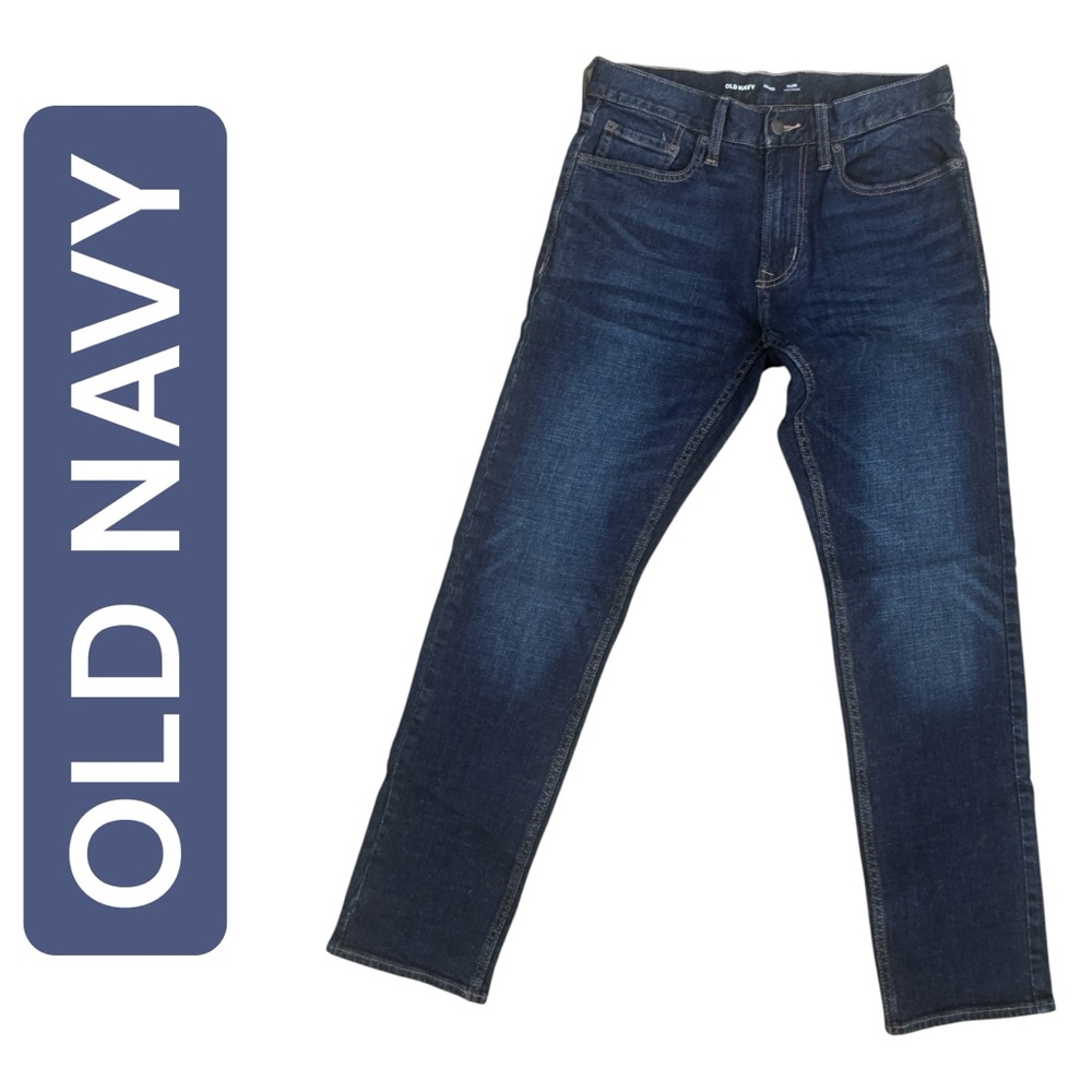 Old Navy Men's Dark Blue Slim Jeans 30x32